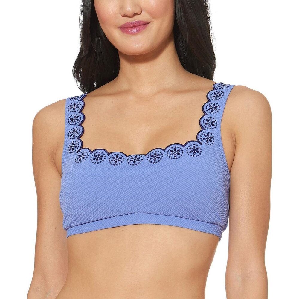 Jessica SimpsonBathing Suit Denim Bralette Bikini Top Large L NEW